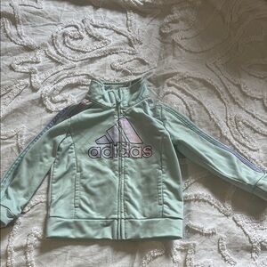 Adidas Pastel Green Zip-Up Jacket